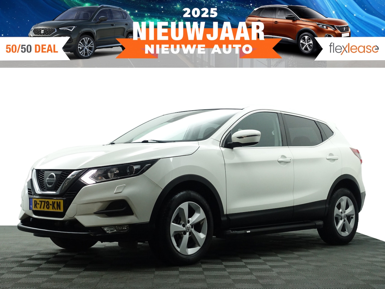 Nissan Qashqai - 1.2 Business Edition- Treeplanken, 360 Camera, Led, Sfeerverlichting, Stoelverwarming, Lan - AutoWereld.nl