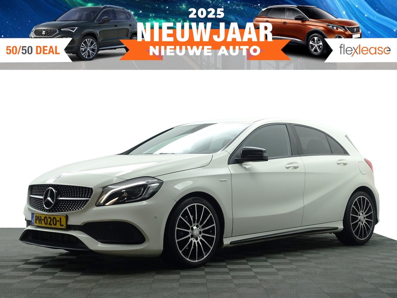 Mercedes-Benz A-klasse - 180 AMG White Art Edition Aut- Night Package, Sfeerverlichting, Camera, Keyless, Xenon Led - AutoWereld.nl