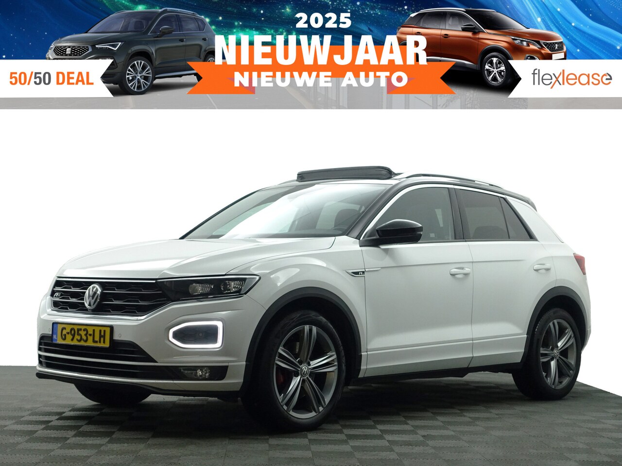 Volkswagen T-Roc - 1.5 TSI R Line Aut- Two Tone, CarPlay, Panoramadak, Dynamic Select, Xenon Led, Sfeerverlic - AutoWereld.nl