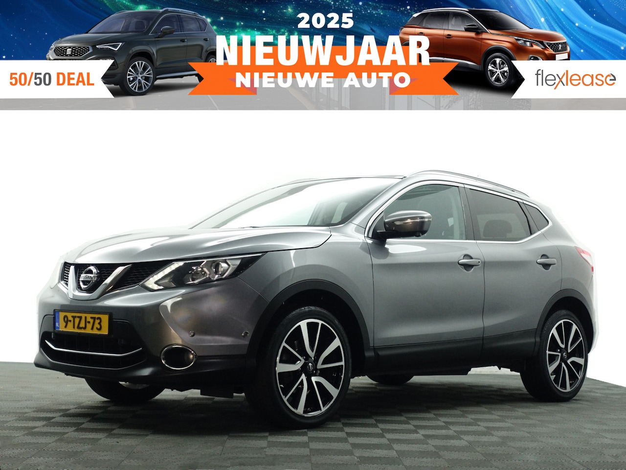 Nissan Qashqai - 1.2 Tekna- Panodak, 360 Camera, Elek Leder Interieur, Xenon Led, Stoelverwarming, Clima - AutoWereld.nl