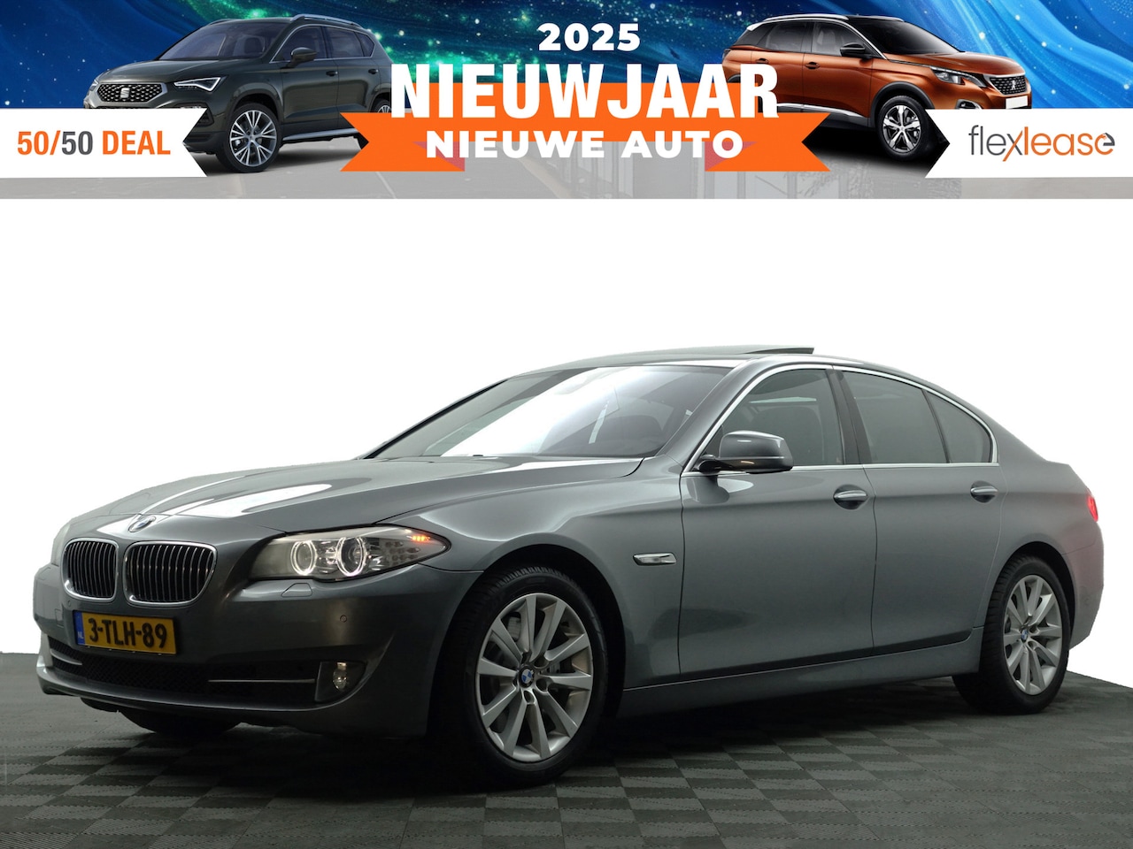 BMW 5-serie - 528i High Executive+ Aut- Schuifdak, Soft Close, Head Up, Camera, Memory, Standkachel, Ele - AutoWereld.nl