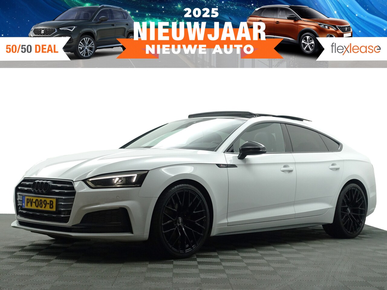 Audi A5 Sportback - 2.0 TFSI S Black Optic Aut- Panodak, Sfeerverlichting, Keyless, Park Assist, Xenon Led Mat - AutoWereld.nl