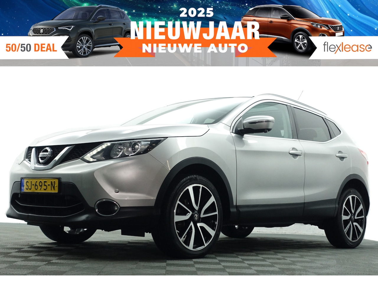 Nissan Qashqai - 1.2 Tekna 360 Camera, Panodak, Xenon Led, Sfeerverlichting, Navi, Clima, Lane Assist - AutoWereld.nl