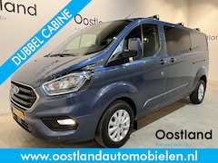 Ford Transit Custom - 320 2.0 TDCI L2H1 130 PK Automaat Limited DC Dubbel Cabine / Euro 6 / Airco / Schuifdeur L