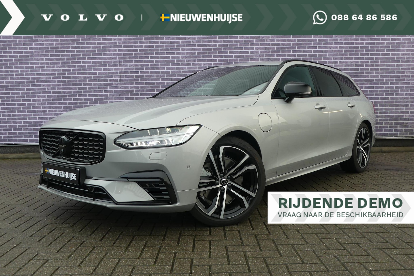 Volvo V90 - T6 Recharge AWD Ultimate Dark Long Range - Demo - | Luchtvering | Head-up Display | Panora - AutoWereld.nl