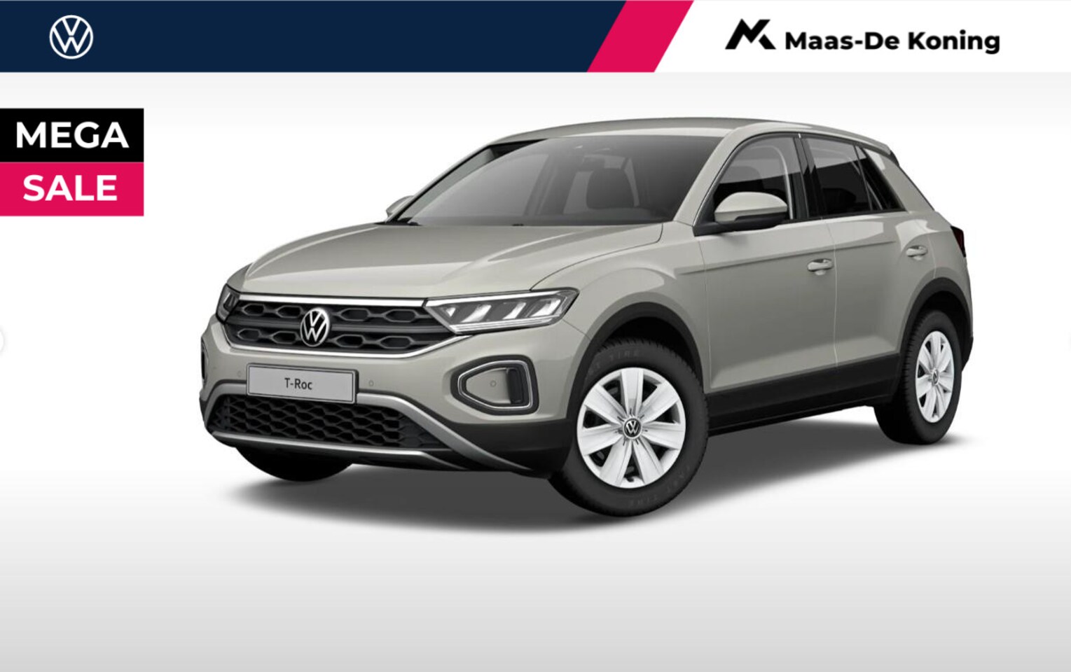 Volkswagen T-Roc - T-Roc 1.0 TSI 116 pk 6 versn. Hand · Private lease va. €399 pm · MEGA Sale - AutoWereld.nl