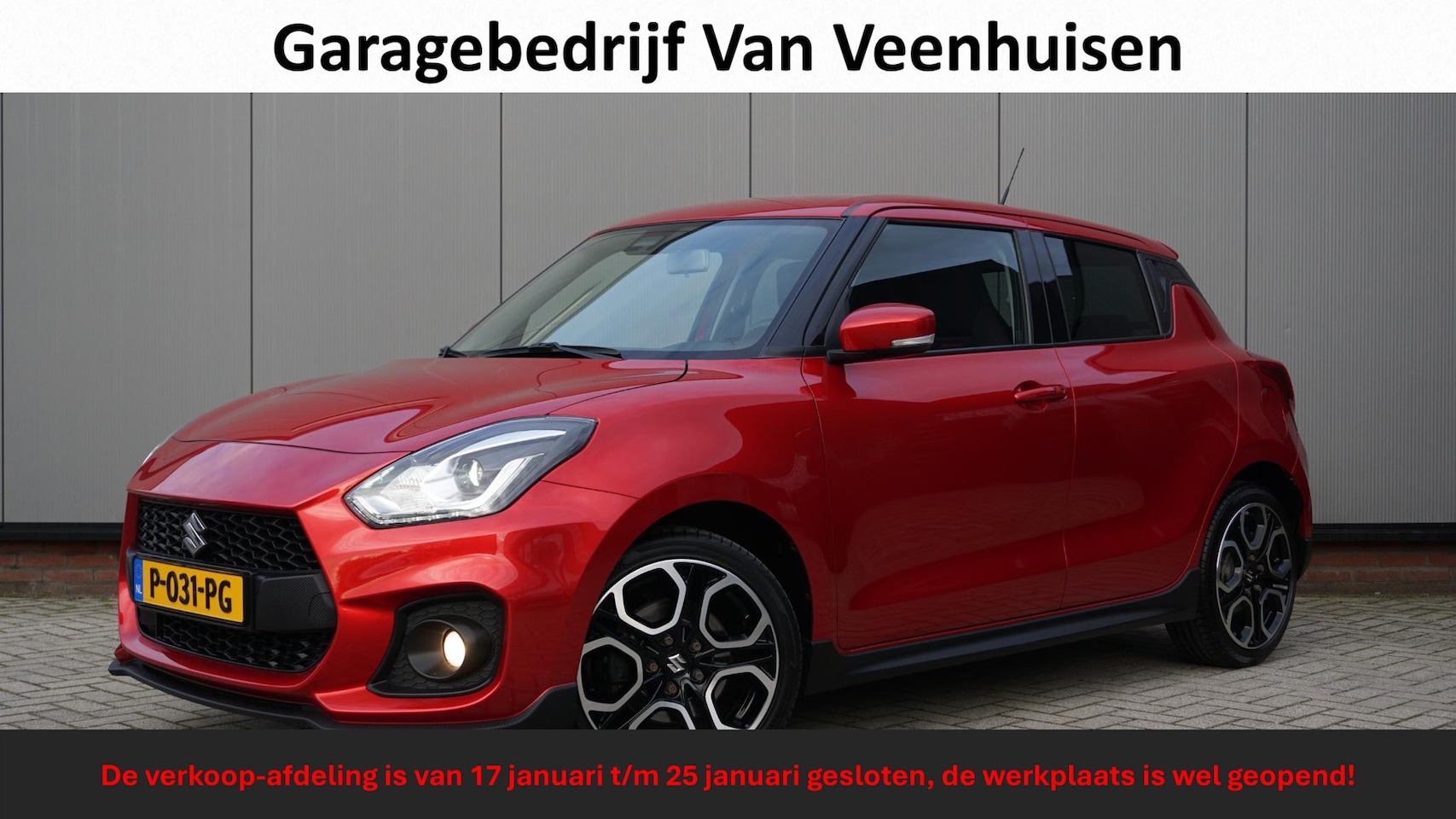 Suzuki Swift - 1.4 140pk Sport LED Navi DAB Keyless 17inch LM Adaptive Cruise *Burning Red Pearl Metallic - AutoWereld.nl