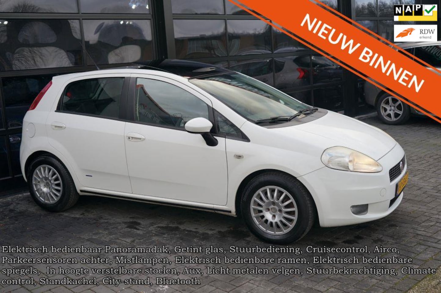 Fiat Grande Punto - 1.4-16V Sport Turbo, Clima, Panodak, Elek pakket, CC - AutoWereld.nl