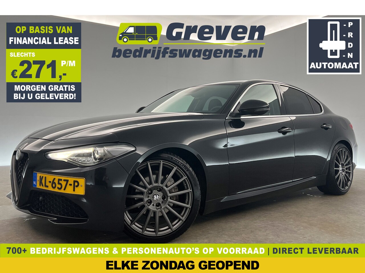 Alfa Romeo Giulia - 2.2 Eco Business Super 180PK Automaat Camera Clima Cruise LED Navi Leder DAB+ 19"LMV - AutoWereld.nl