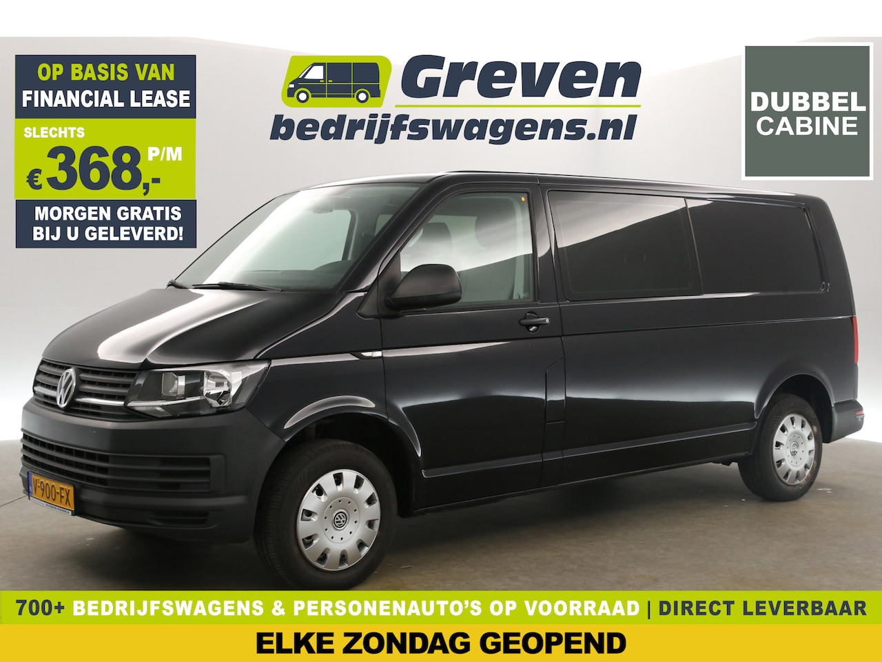 Volkswagen Transporter - 2.0 TDI L2H1 | Dubbele Cabine | 6 Persoons | 140PK Airco Elektrpakket Trekhaak - AutoWereld.nl