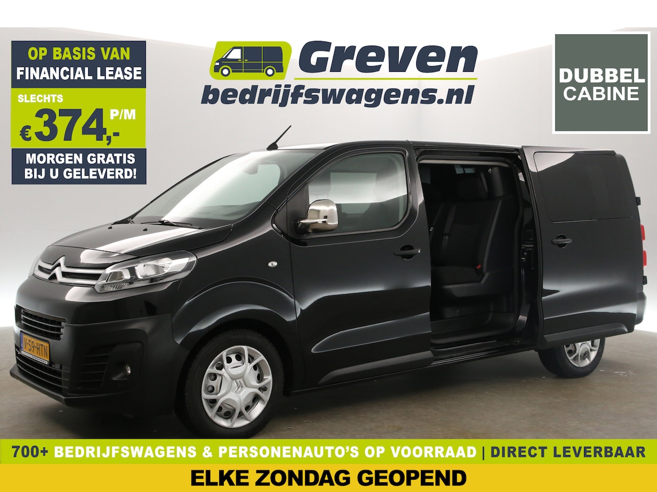 Citroën Jumpy - 2.0 HDI L3H1 | Dubbele Cabine | 5 Persoons | 150PK Airco 360Camera Carplay Cruise 2xSchuif - AutoWereld.nl