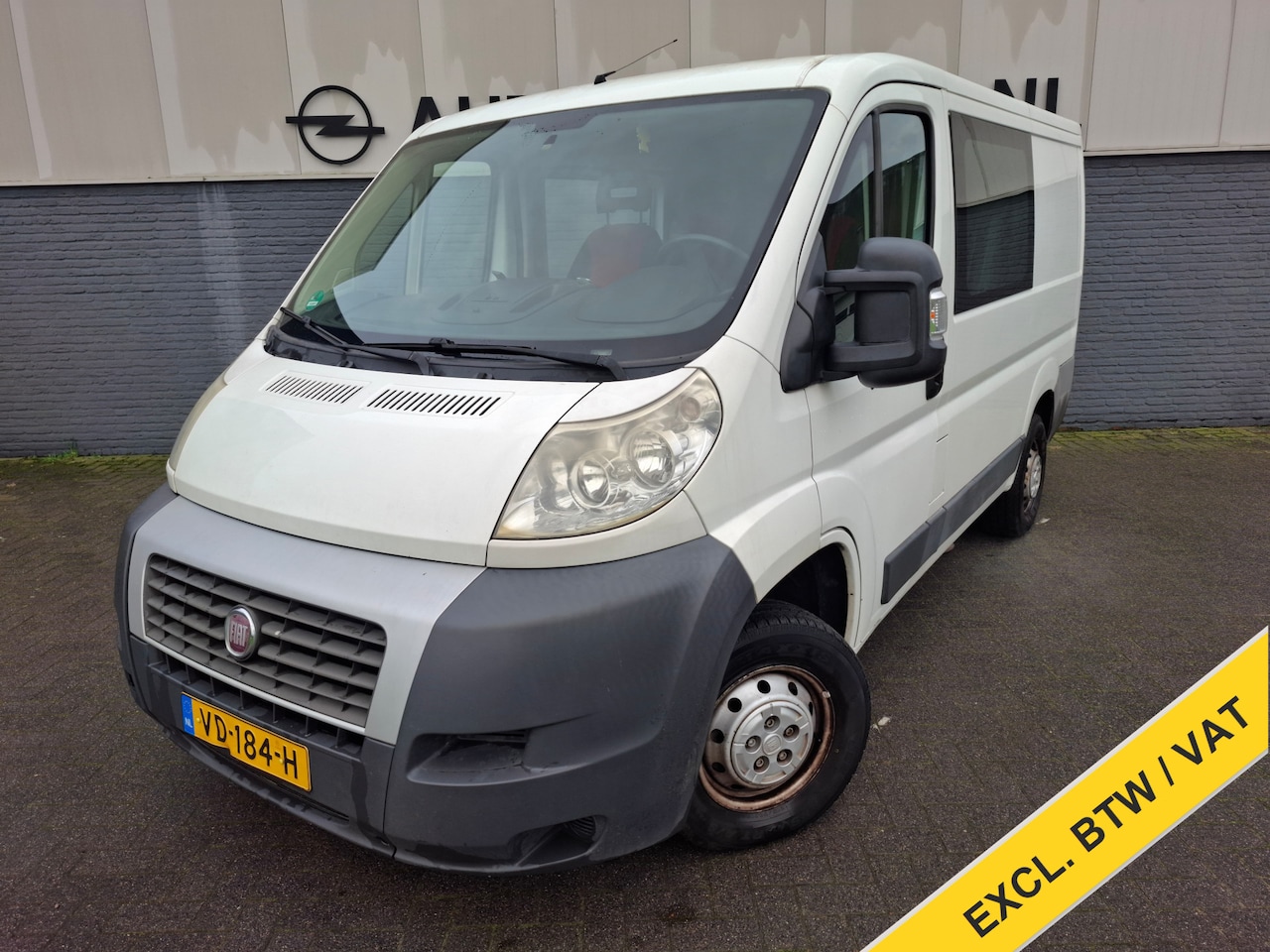 Fiat Ducato - 2.0D 28 Dubbele Cabine 5 Persoons KH1 Trekhaak Lat om Lat betimmering Tussenwand Betonplex - AutoWereld.nl