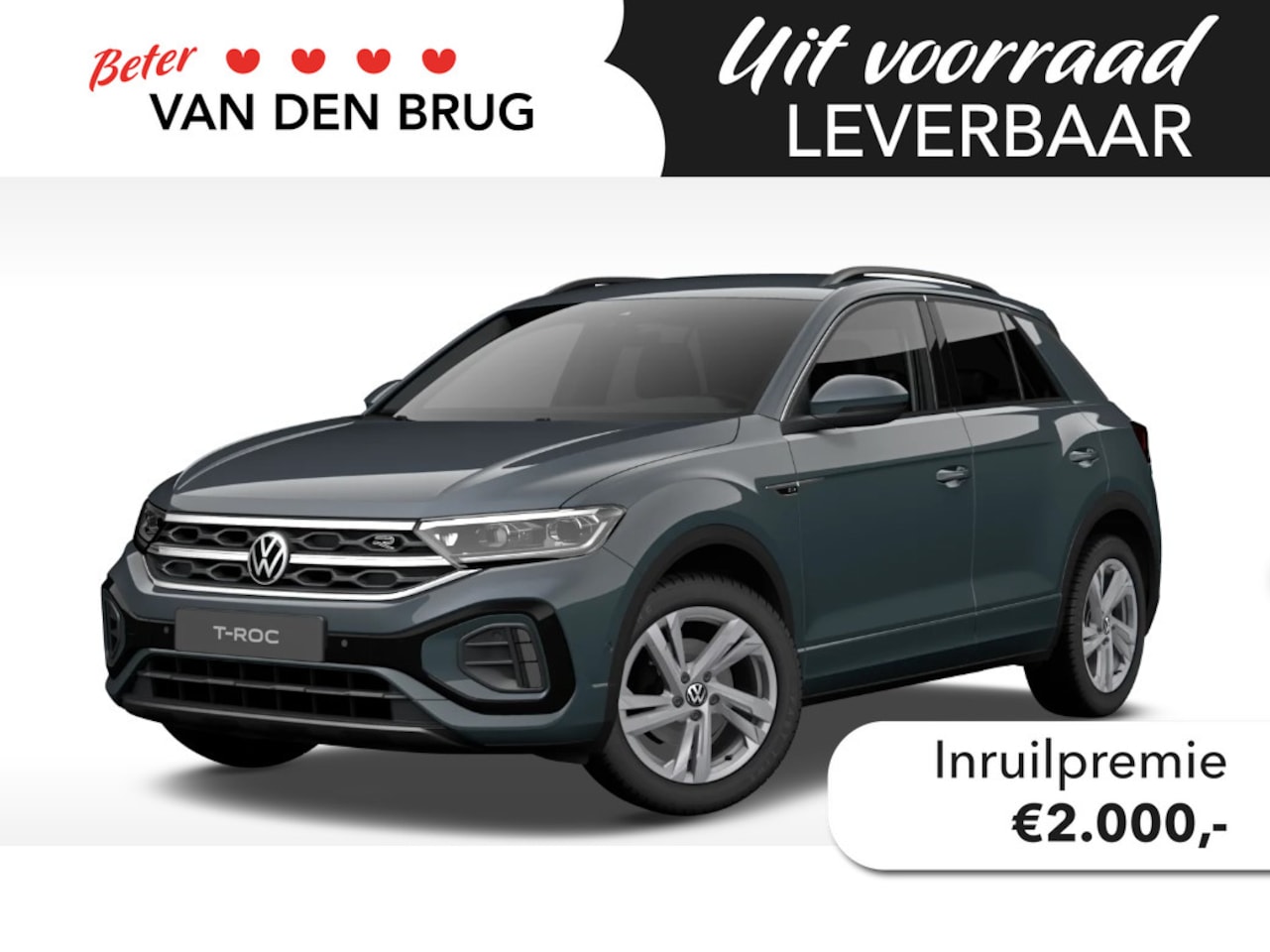 Volkswagen T-Roc - 1.5 TSI R-Line Edition 150pk Automaat | Trekhaak | Keyless | LED Plus | Navigatie | Stoelv - AutoWereld.nl