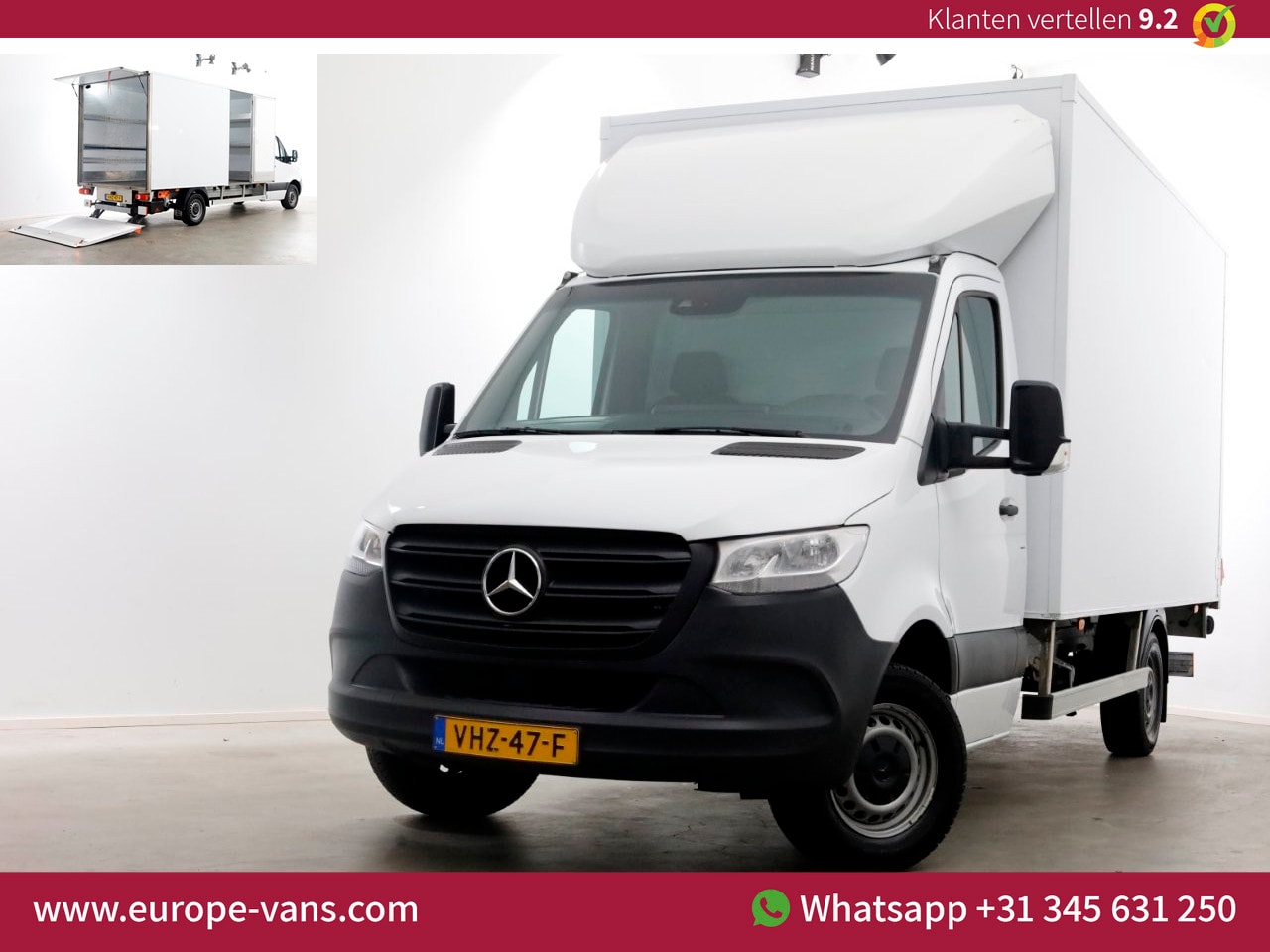 Mercedes-Benz Sprinter - 314 CDI 143pk Bakwagen met laadklep en zijdeur L440 1040kg laadverm. 01-2021 - AutoWereld.nl