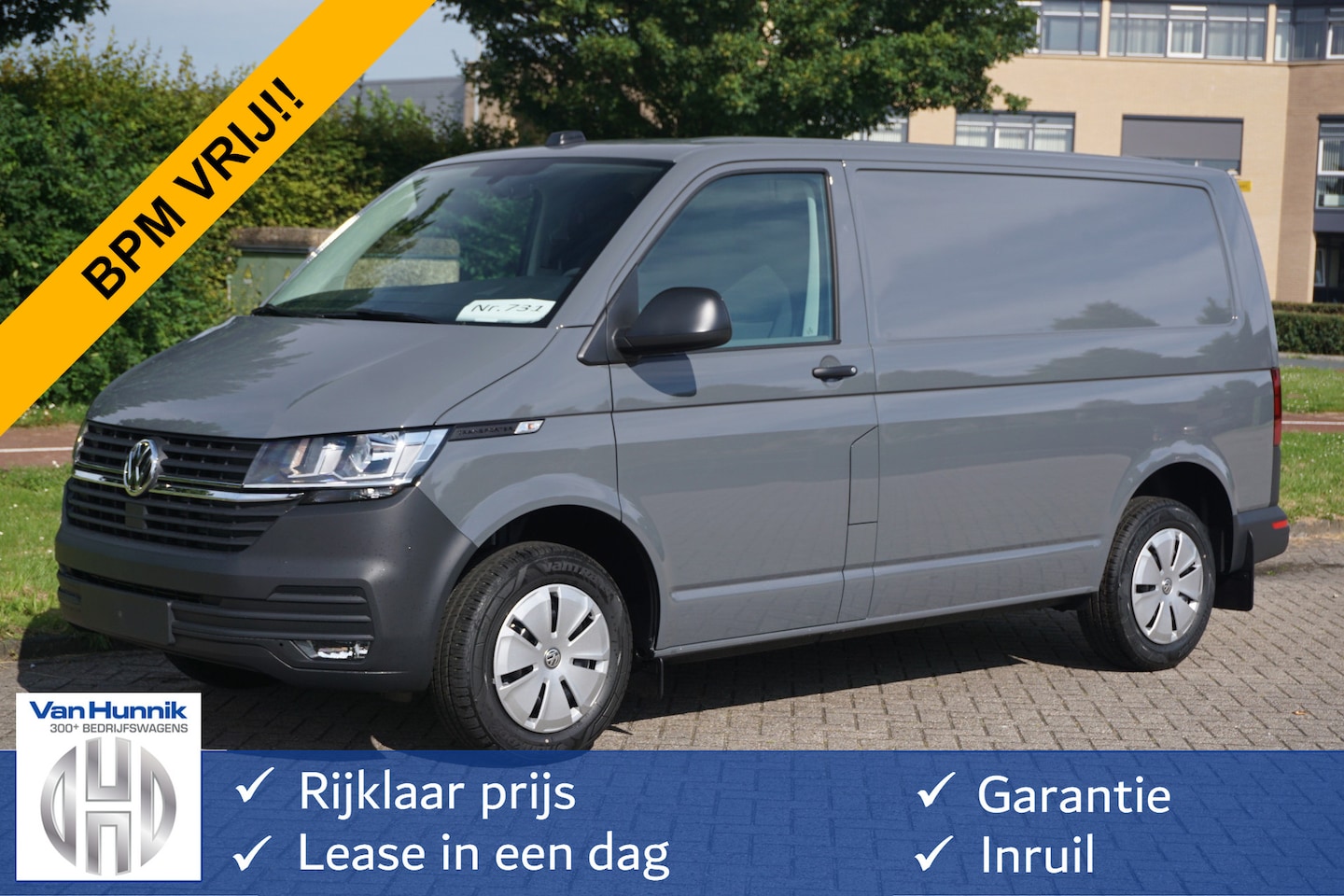 Volkswagen Transporter - T6.1 2.0TDI 150PK BPM VRIJ!! App Connect, Cruise, Airco, Betimmering! NR. 731 - AutoWereld.nl