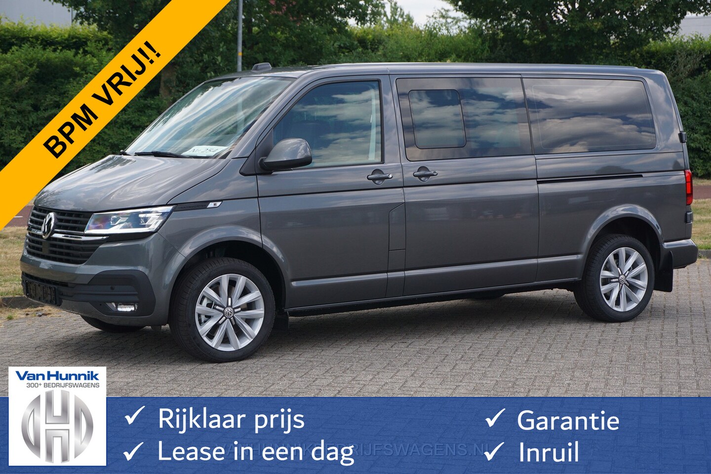 Volkswagen Transporter - DC Highline 204PK BPM VRIJ!! Navi, Cam, LED, Elec. Schuifdeur, 18" LM!! NR. 886 - AutoWereld.nl