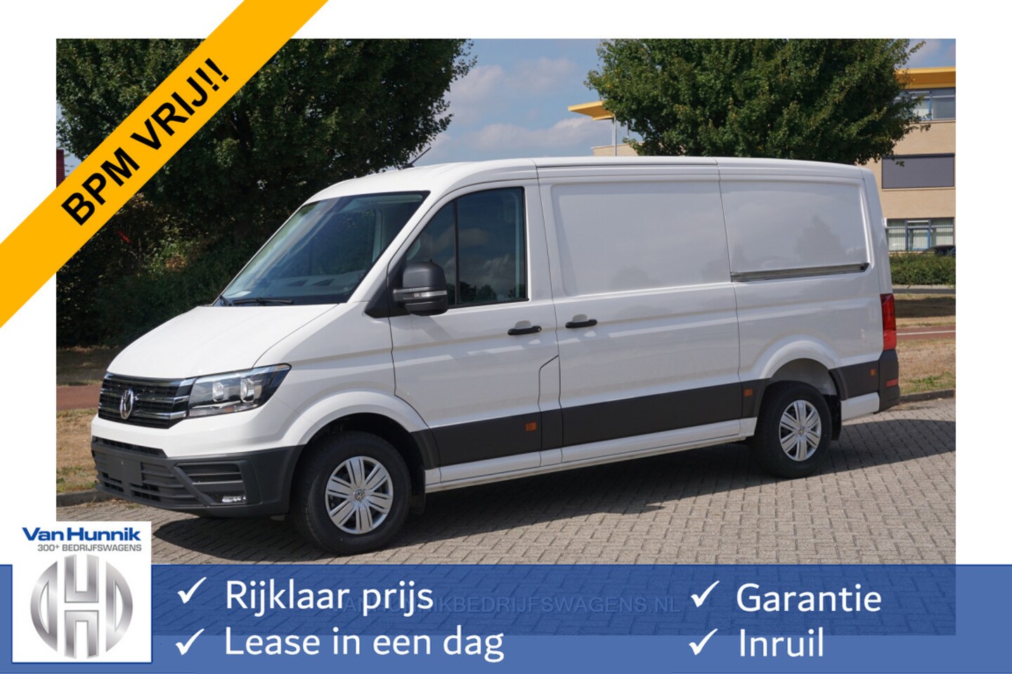 Volkswagen Crafter - 35 177PK L3H2 AUT Facelift 13" Navi, Cam, Gev. Stoel, LED, 2x Schuifdeur!! NR. 756 - AutoWereld.nl