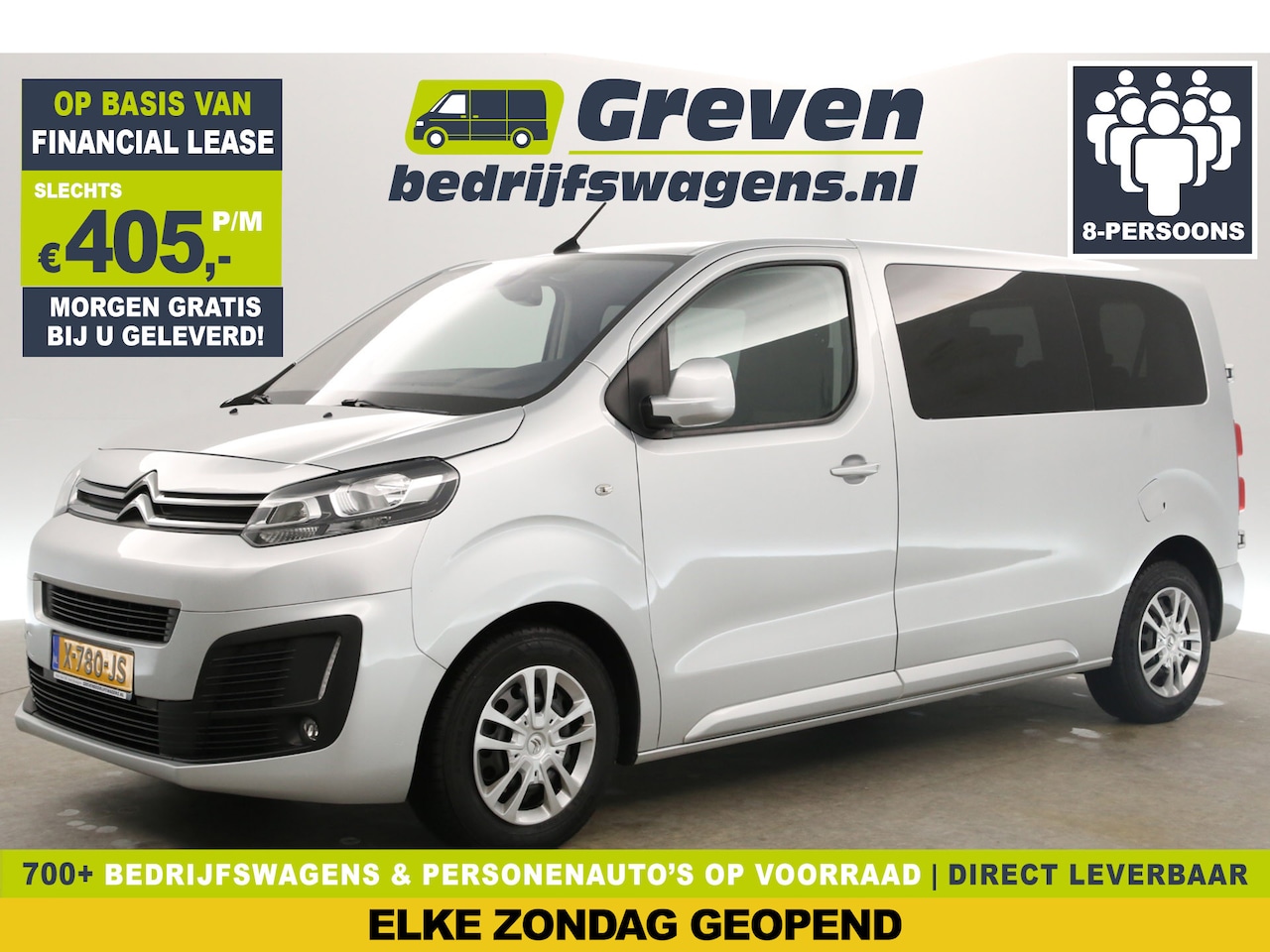 Citroën SpaceTourer - 1.6 BlueHDi L2H1 Marge | Incl. BPM | 8 Persoons Airco Carplay Cruise LED Navigatie PDC - AutoWereld.nl