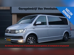 Volkswagen Transporter - 2.0 TDI 150pk 5-Zits L2H1 DC Highline 2x Schuifdeur Schuif/kanteldak Nappa-Leder LED Trekh