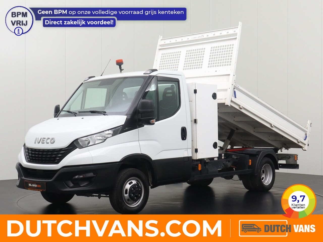 Iveco Daily - 35C14 Kipper met Toolbox | 3500Kg Trekhaak | Airco | Cruise | 3-Persoons - AutoWereld.nl