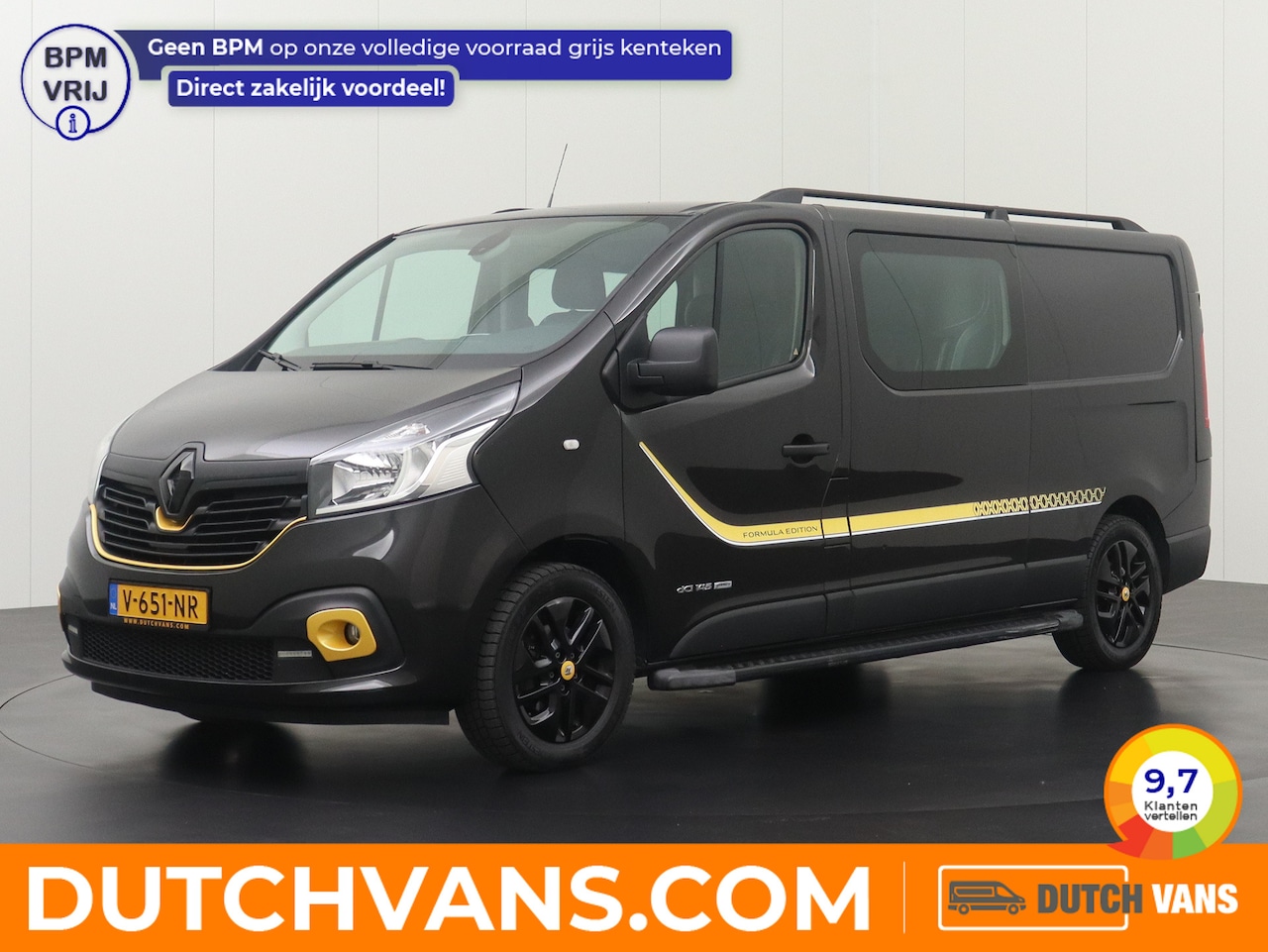 Renault Trafic - 1.6DCi 145PK Dubbele Cabine Formula Edition Yellow | Leder | Navigatie | Camera | Trekhaak - AutoWereld.nl