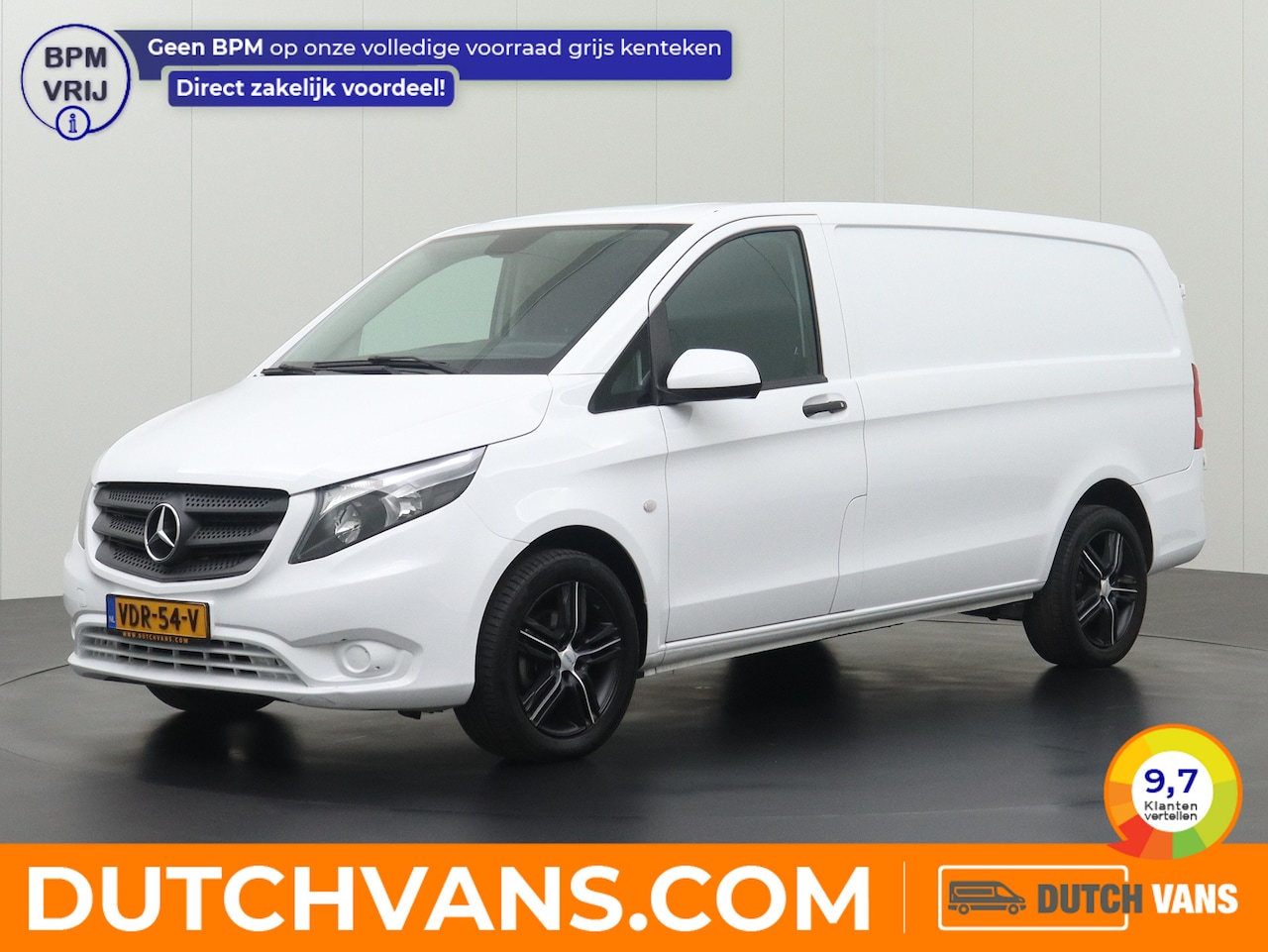 Mercedes-Benz Vito - 111CDI Lang Achterdeuren | Airco | Cruise | 3-Persoons - AutoWereld.nl