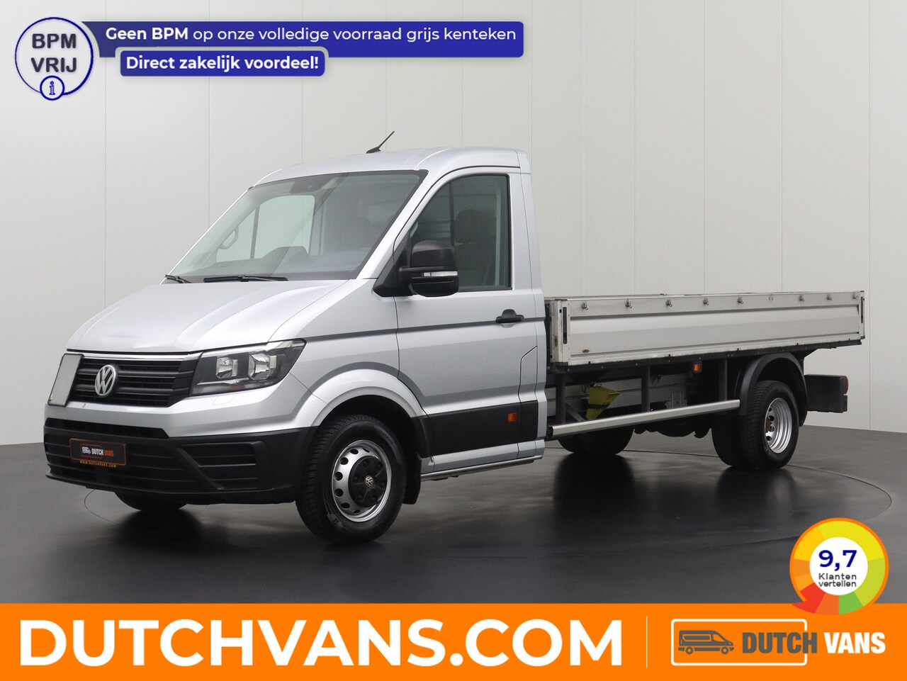 Volkswagen Crafter - 2.0TDI 177PK OpenLaadbak Dubbellucht | Trekhaak | Airco | Navigatie | Airco | 3-Persoons - AutoWereld.nl