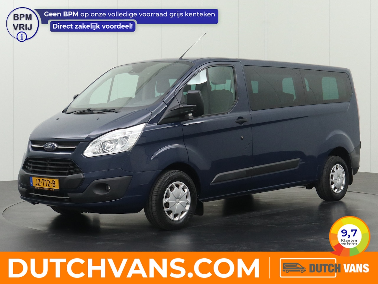 Ford Transit Custom - 2.0TDCI 9-Persoons Kombi Lang | Euro 6 | € 24750,-- Incl BTW en BPM | Airco | Camera - AutoWereld.nl