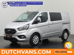 Ford Transit Custom - 2.0TDCI 130PK Automaat Dubbele Cabine | 2xSchuifdeur | Navigatie | Camera | Airco | Cruise