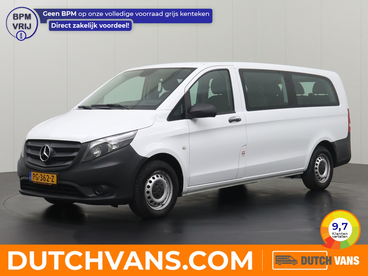 Mercedes-Benz Vito - 9-Persoons Personenbus | Kombi extra Lang | € 22.869,-- Incl Btw | BPM Vrij | Airco | 2-2- - AutoWereld.nl