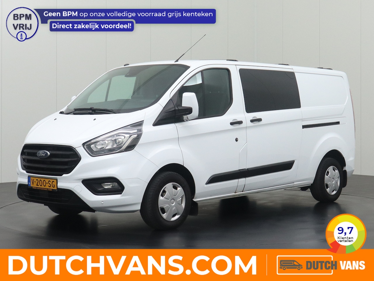 Ford Transit Custom - 2.0TDCI 130PK Lang | 2xSchuifdeur | Dakdragers | Navigatie | Camera | Cruise | Trekhaak | - AutoWereld.nl