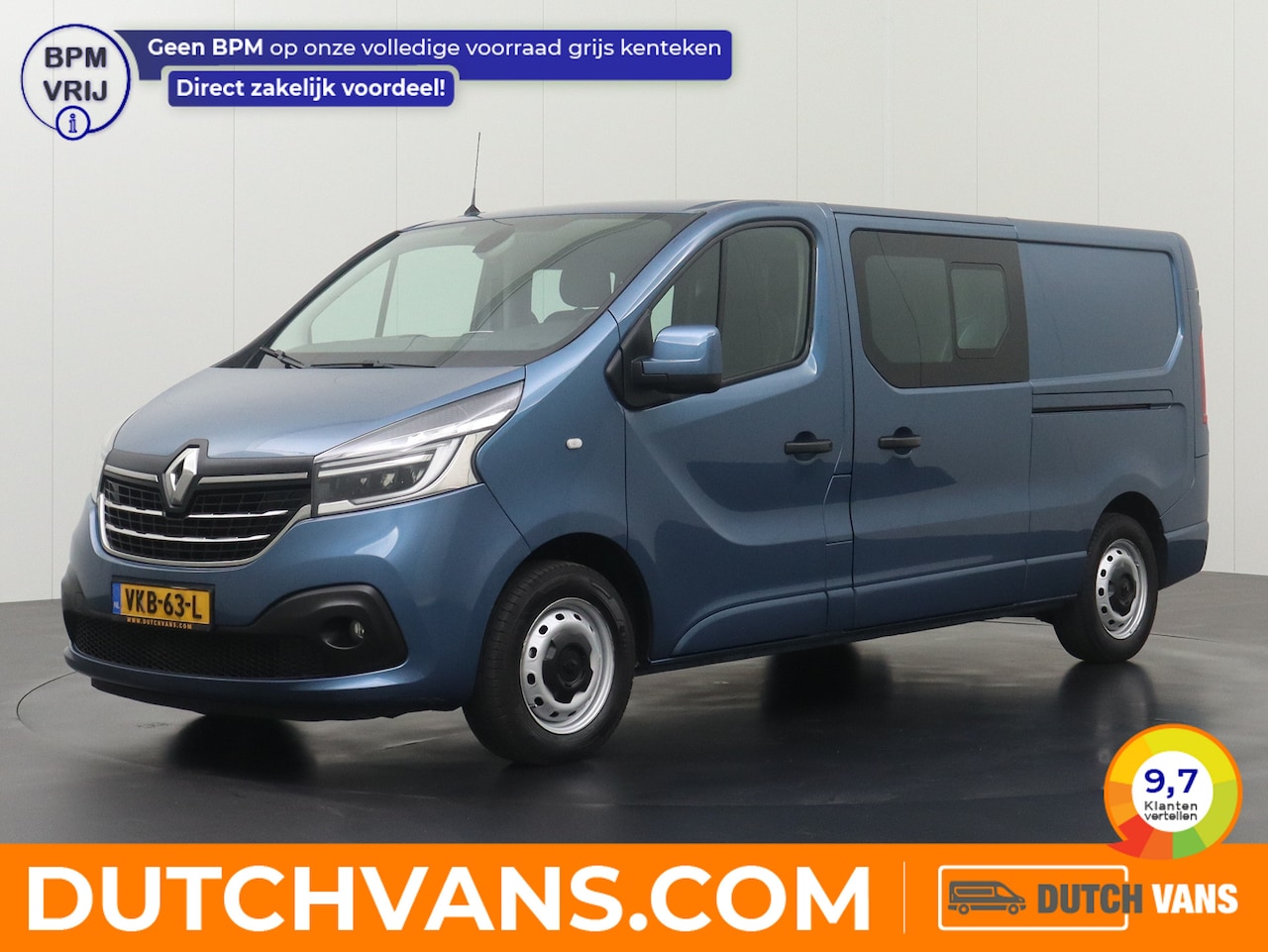 Renault Trafic - 2.0DCi 170PK Automaat Lang Dubbele Cabine | 2xSchuifdeur | Navigatie | Camera | Led | Airc - AutoWereld.nl