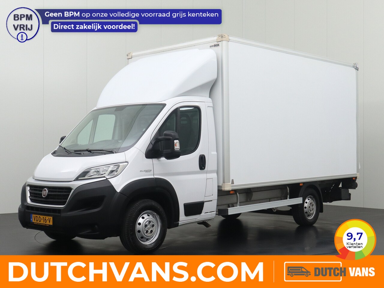 Fiat Ducato - 2.3 MultiJet 130PK Bakwagen+Laadklep | Navigatie | Camera | Dakspoiler | 3-Persoons - AutoWereld.nl