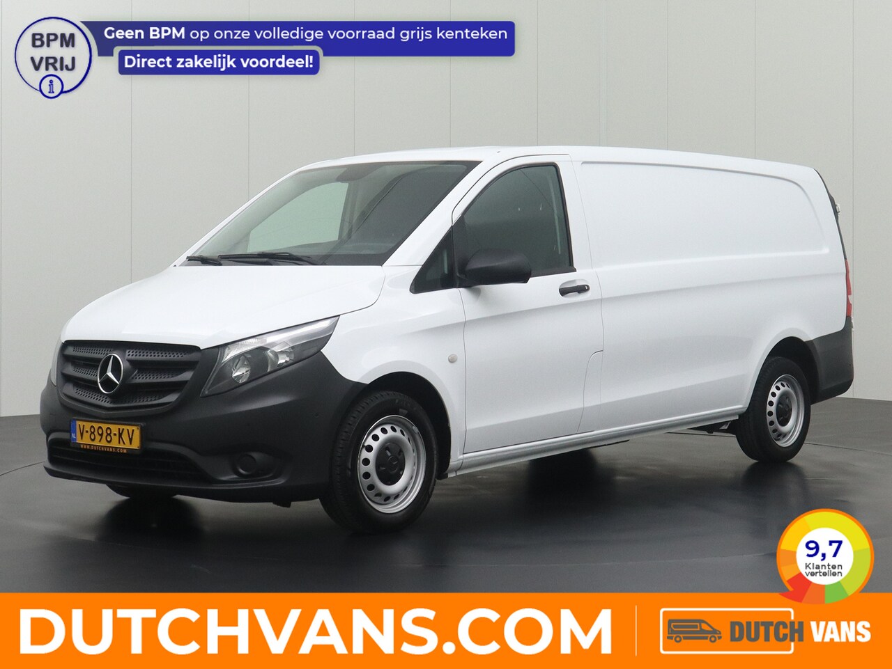 Mercedes-Benz Vito - 111CDI Extra Lang Achterdeuren | Airco | Cruise | Betimmering | 3-Persoons | Trekhaak - AutoWereld.nl