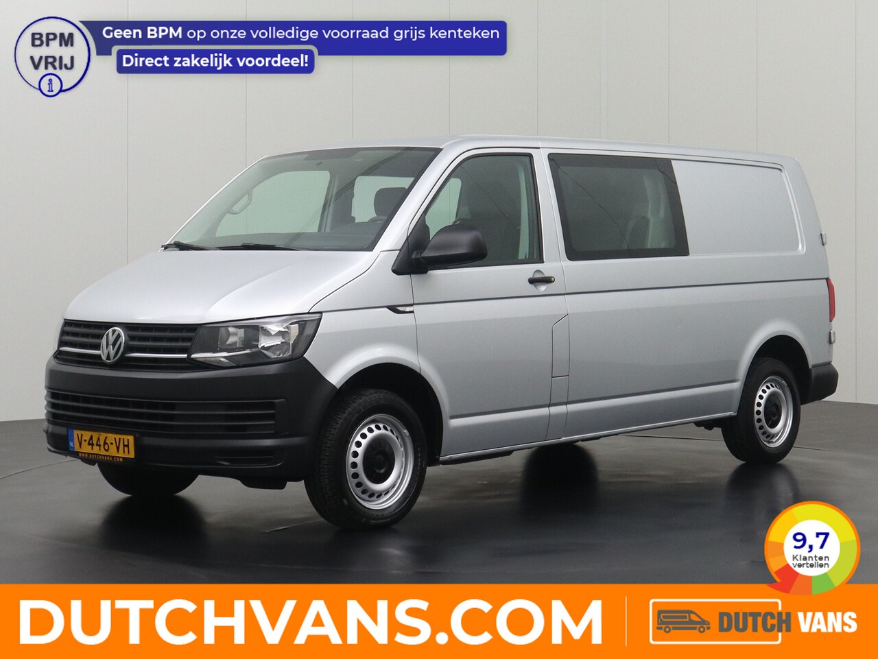 Volkswagen Transporter - 2.0TDI Lang Dubbele Cabine | Navigatie | Camera | Airco | Trekhaak - AutoWereld.nl