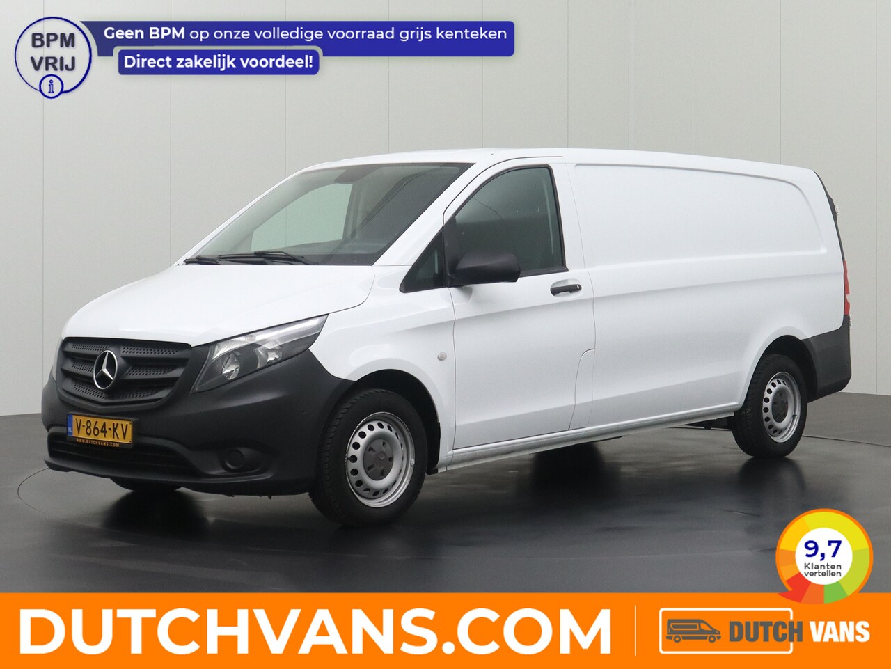 Mercedes-Benz Vito - 111CDI Extra Lang | Achterdeuren | 2000Kg Trekhaak | Airco | 3-Persoons | Betimmering | Cr - AutoWereld.nl