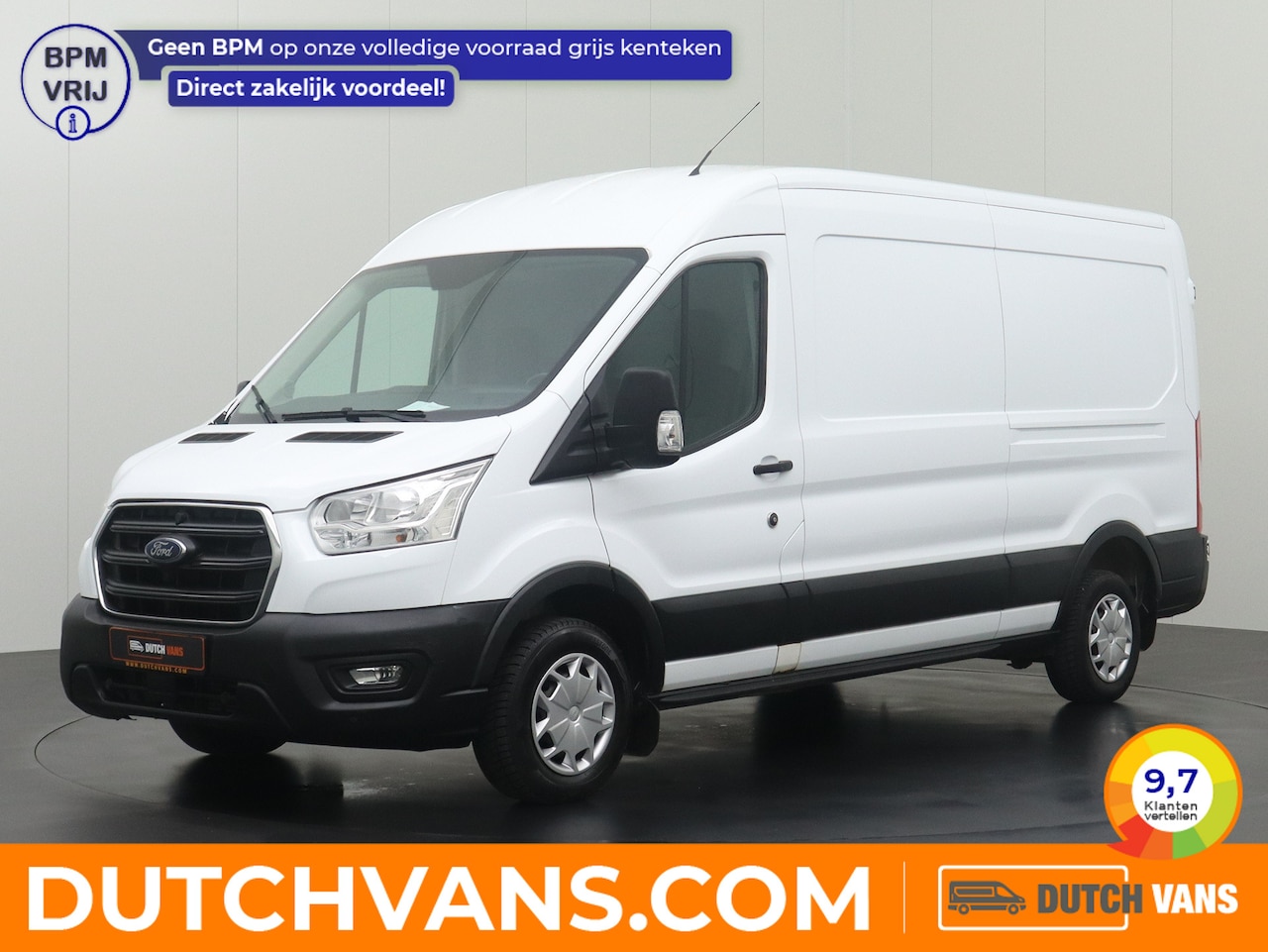 Ford Transit - 2.0TDCI 130PK L3H2 | Airco | Cruise | 3-Persoons | Betimmering - AutoWereld.nl