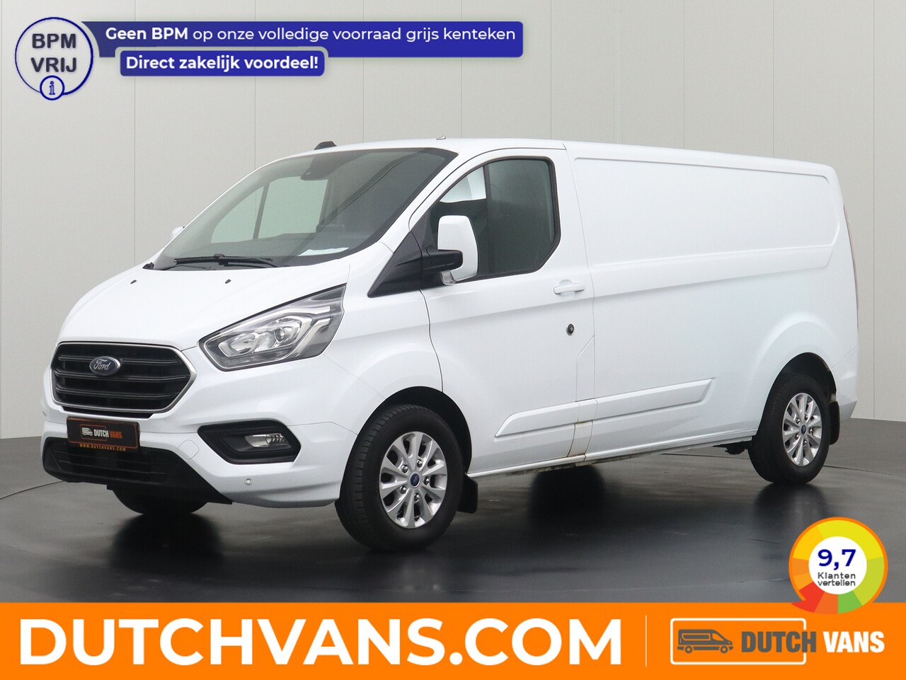 Ford Transit Custom - 2.0TDCI 130PK Lang Limited | Achterdeuren | Multimedia | Betimmering | 3-Peresoons - AutoWereld.nl