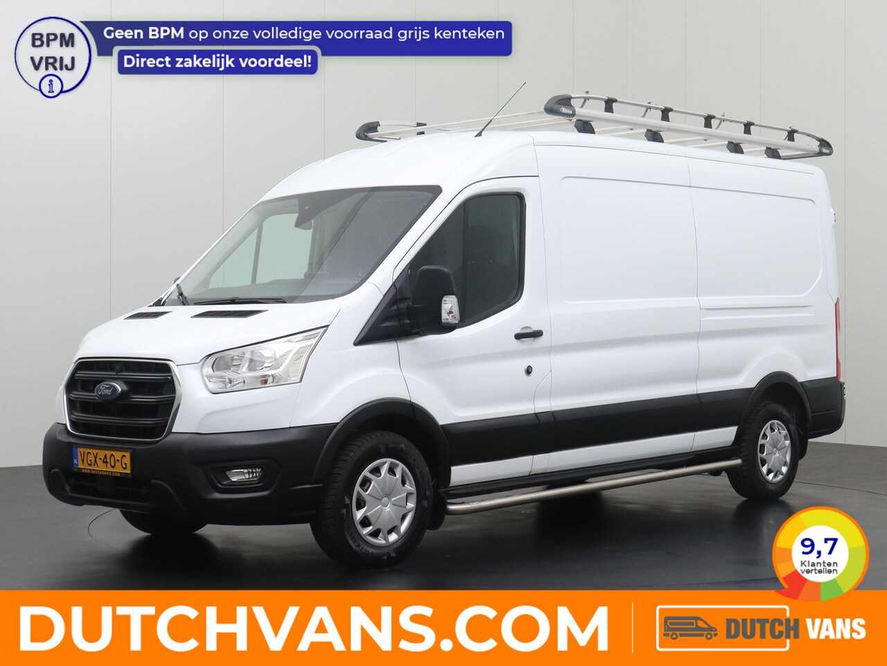 Ford Transit - 2.0TDCI 130PK L3H2 Kastinrichting | Omvormer 220V | Navigatie | Camera | Airco | Cruise | - AutoWereld.nl