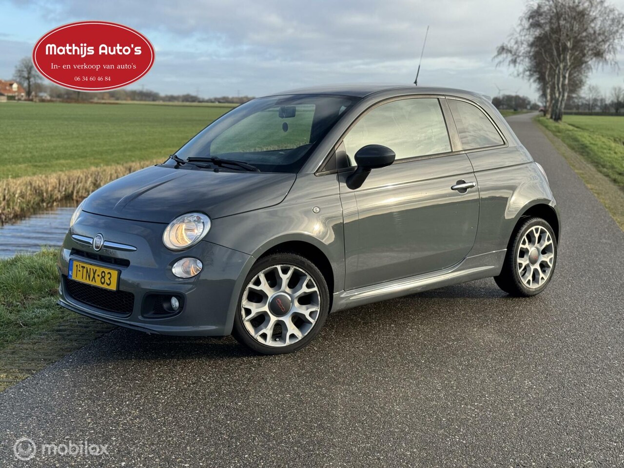 Fiat 500 - 0.9 TwinAir Turbo 500S Leder Nardo grijs! Nette staat! Nieuwe APK! - AutoWereld.nl