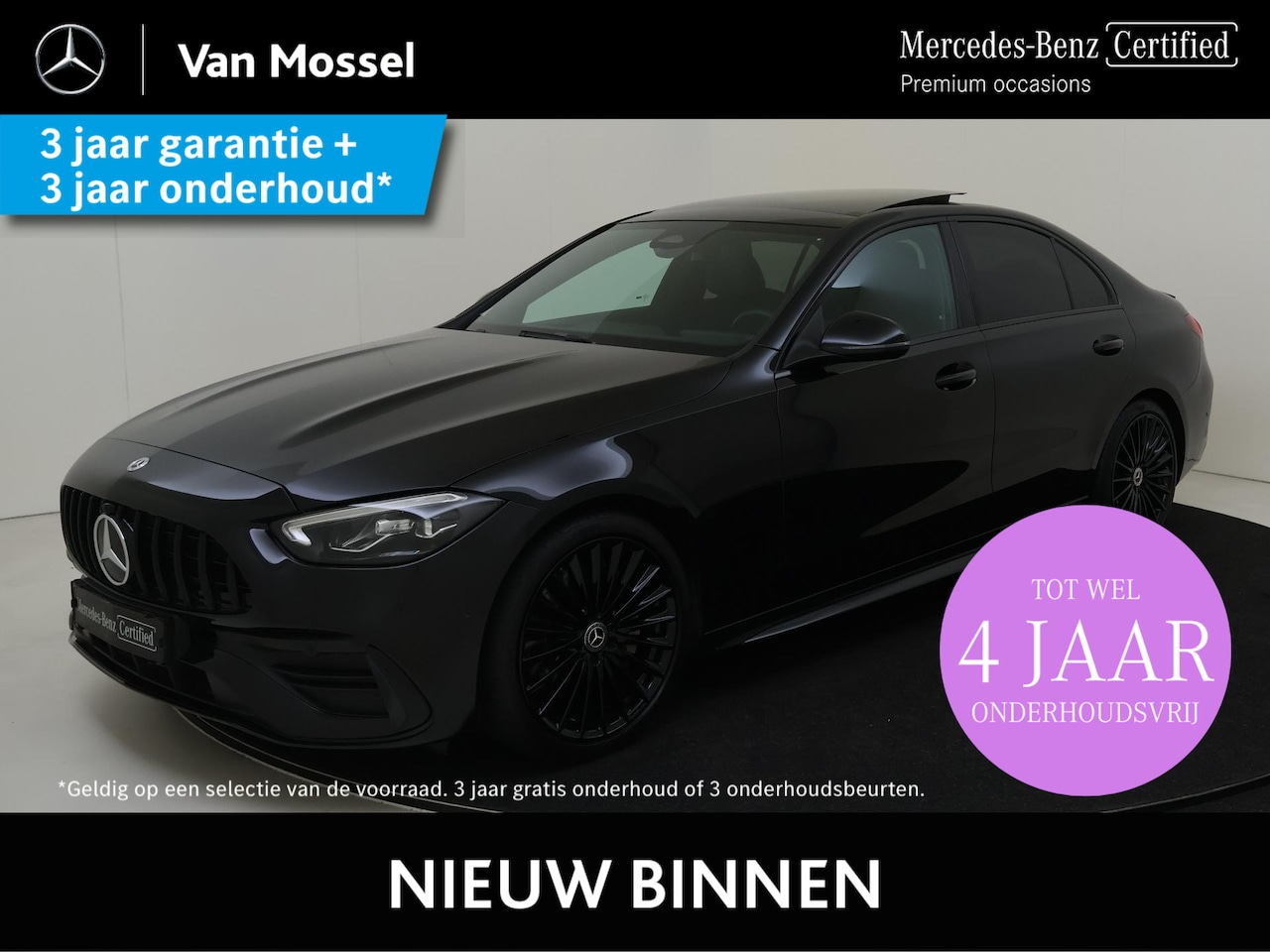 Mercedes-Benz C-klasse - 180 AMG Line AMG 43 Styling / Pano / Parkeercamera / Nightpakket / Sfeerverlichting / 19'' - AutoWereld.nl