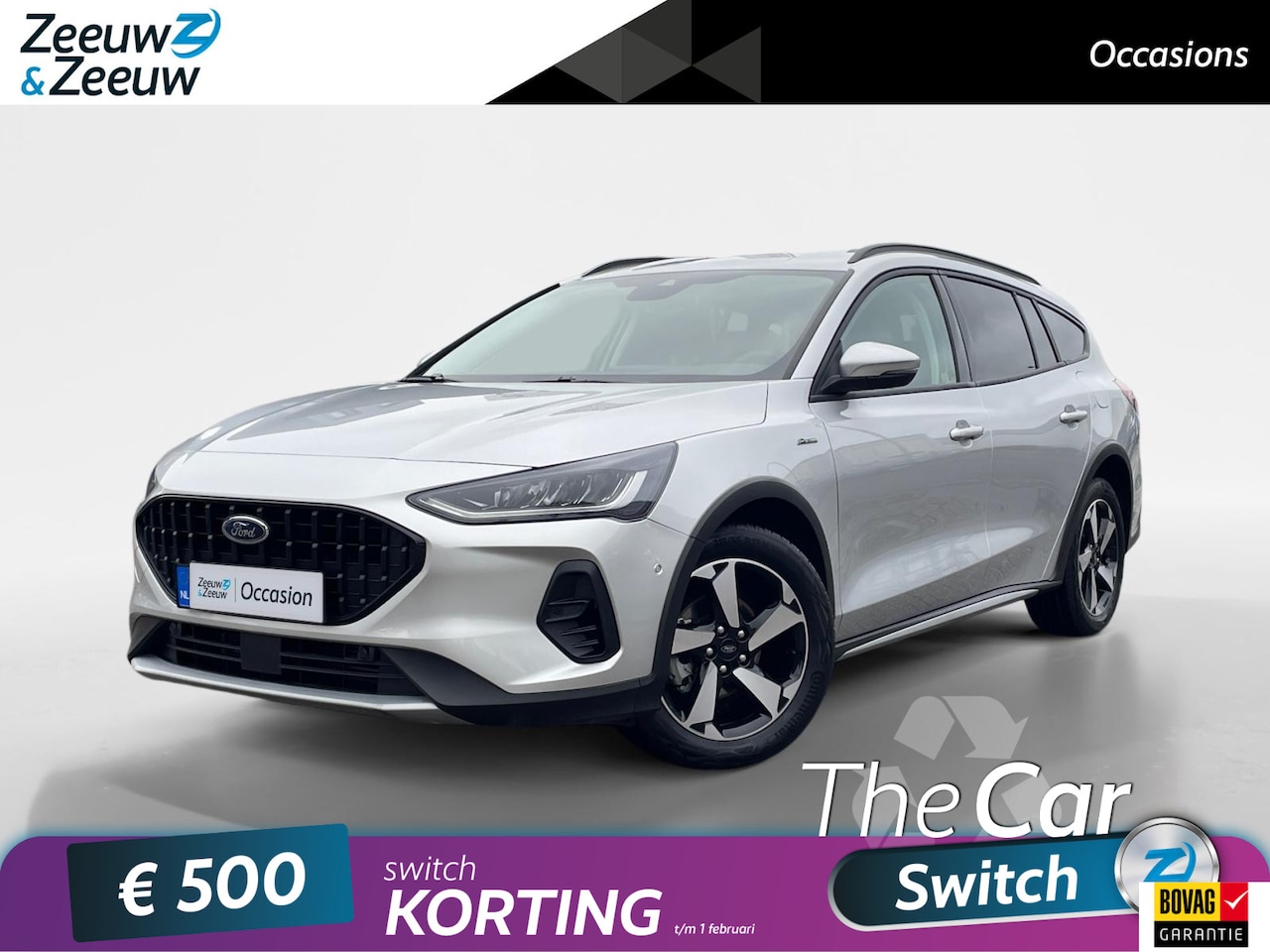 Ford Focus Wagon - 1.0 EcoBoost Hybrid Active Automaat | Adaptieve Cruise Control | Dodehoek Detectie | Achte - AutoWereld.nl