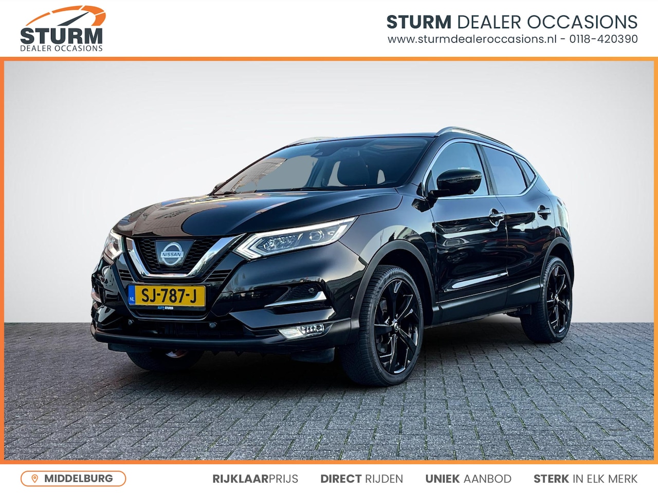 Nissan Qashqai - 1.2 Tekna Black Edition | Trekhaak | Panoramadak | Navigatie | 360° Camera | Stoelverwarmi - AutoWereld.nl