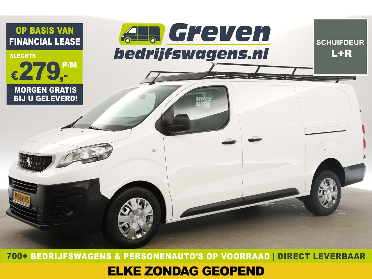 Peugeot Expert - 2.0 BlueHDI L3H1 177PK Automaat Airco Cruise 2xSchuifdeur Imperiaal PDC 3 Persoons Elektrp - AutoWereld.nl