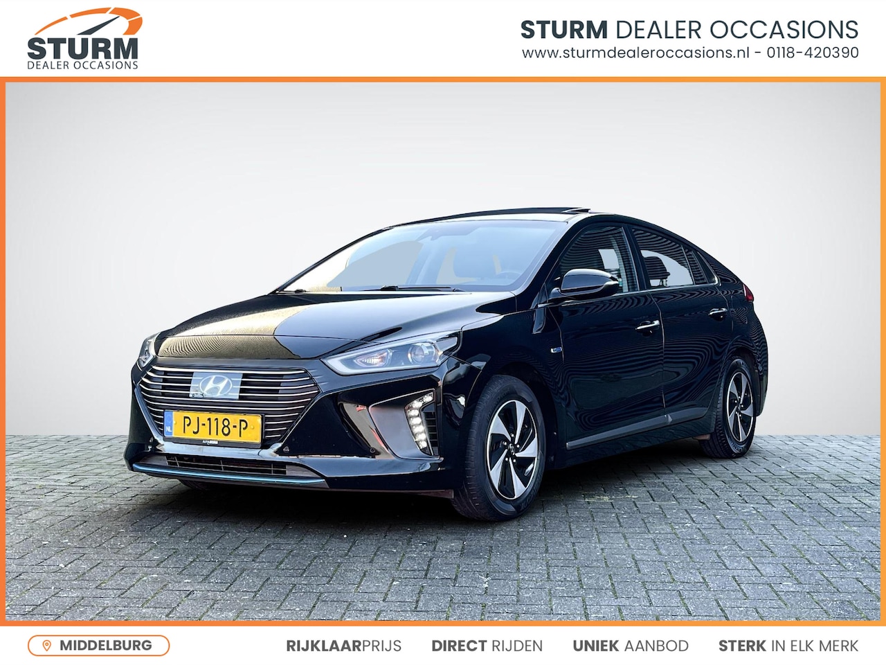 Hyundai IONIQ - 1.6 GDi Premium | Schuif-/Kanteldak | Leder | Apple Carplay/Android | Stuur- + Stoelverwar - AutoWereld.nl