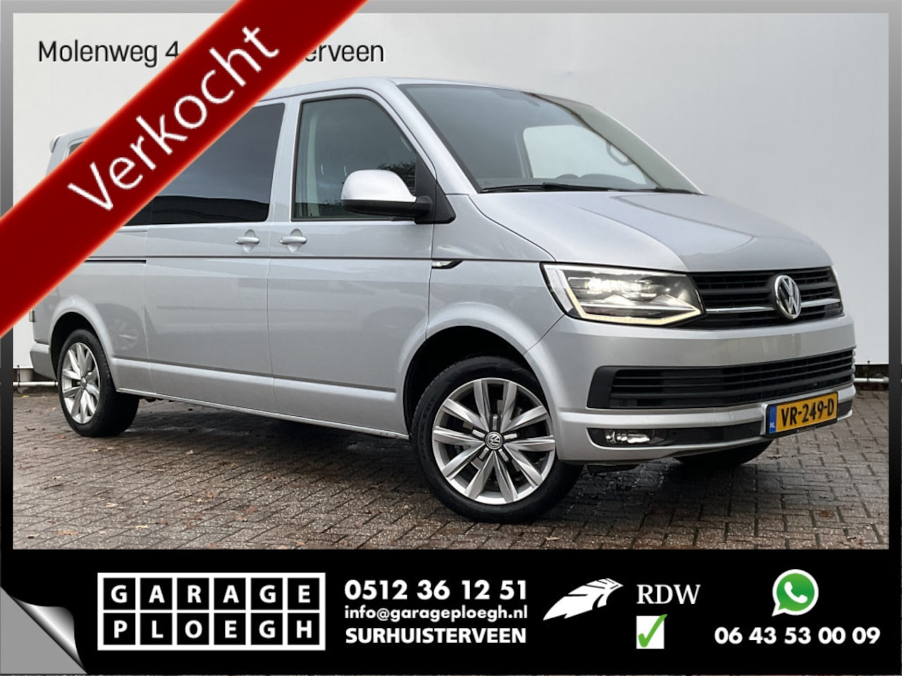 Volkswagen Transporter - 2.0 TDI L2H1 DC Aut7 5-Pers Navi Xenon Trekh Dubbel Cabine Comfortline Lang - AutoWereld.nl