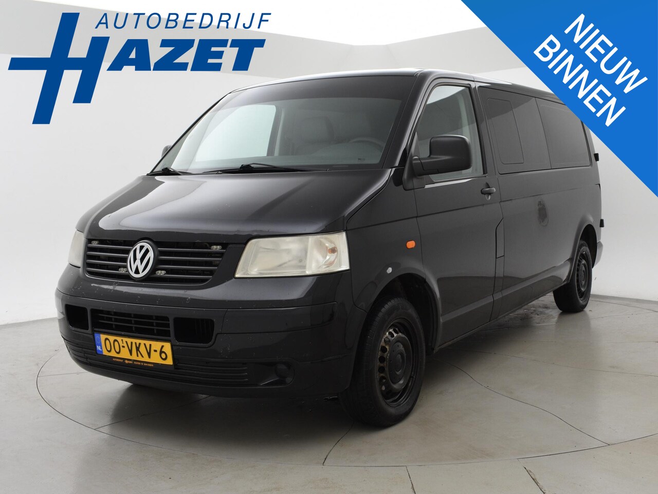 Volkswagen Transporter - 2.5 TDI 130 PK LANG 340 DUBBEL CABINE 6-PERS. + APPLE CARPLAY / TREKHAAK / AIRCO - AutoWereld.nl