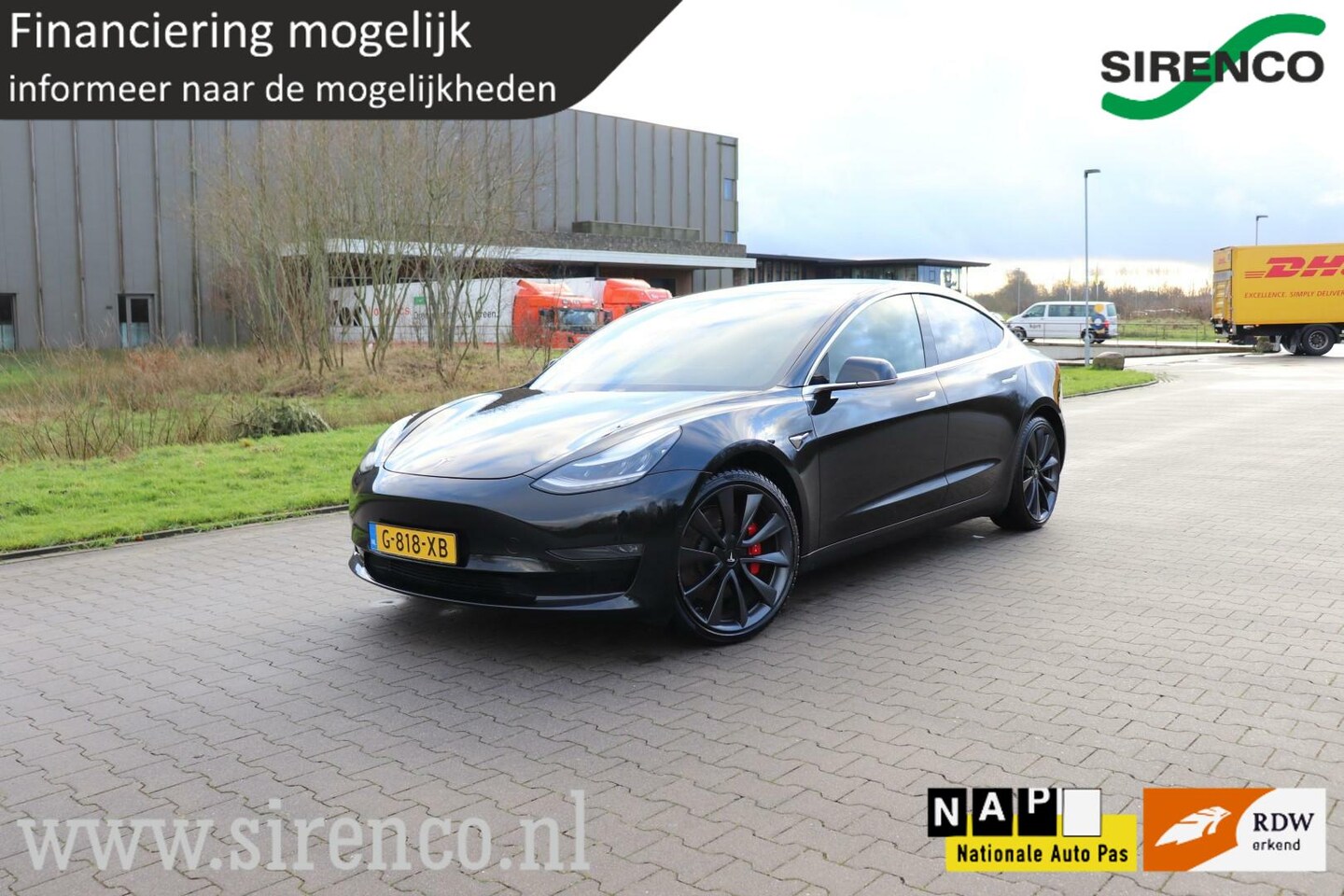 Tesla Model 3 - PERFORMANCE AWD 75 kWh dual motor 462pk leder panodak stoelverwarming v+a autopilot black - AutoWereld.nl