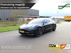 Tesla Model 3 - PERFORMANCE AWD 75 kWh dual motor 462pk leder panodak stoelverwarming v+a autopilot black