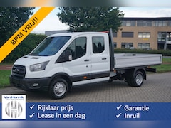 Ford Transit - 350L Open laadbak 170PK DL L4 DOKA BPM VRIJ Airco Cruise Trekhaak 7 Zits NR. 172